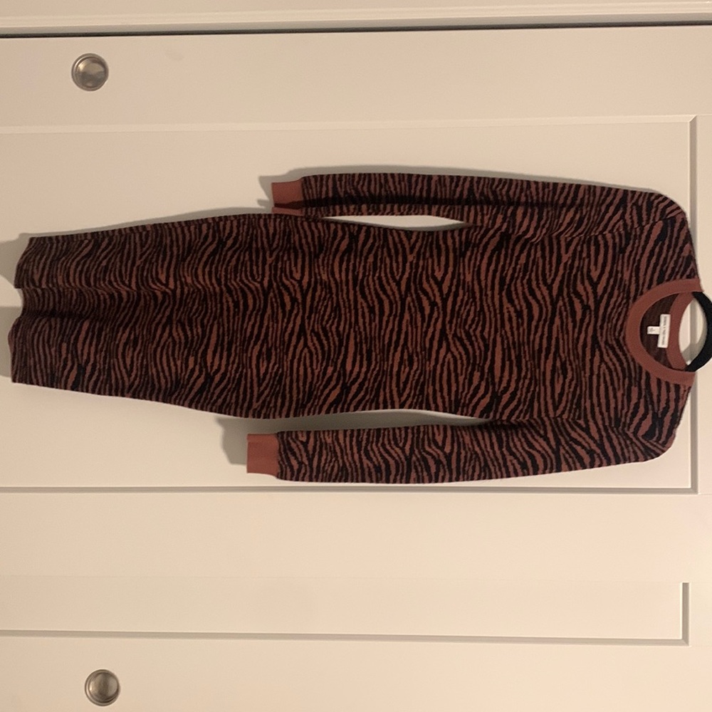 Zebra Fitted Knit Dress